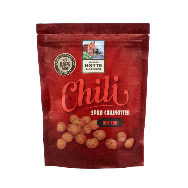 Chilli Nuts 230g Den Lille Nøttefabrikken (Chilinøtter ) | Peanuts | All season, Peanuts, Snacks | Den lille nøttefabrikken